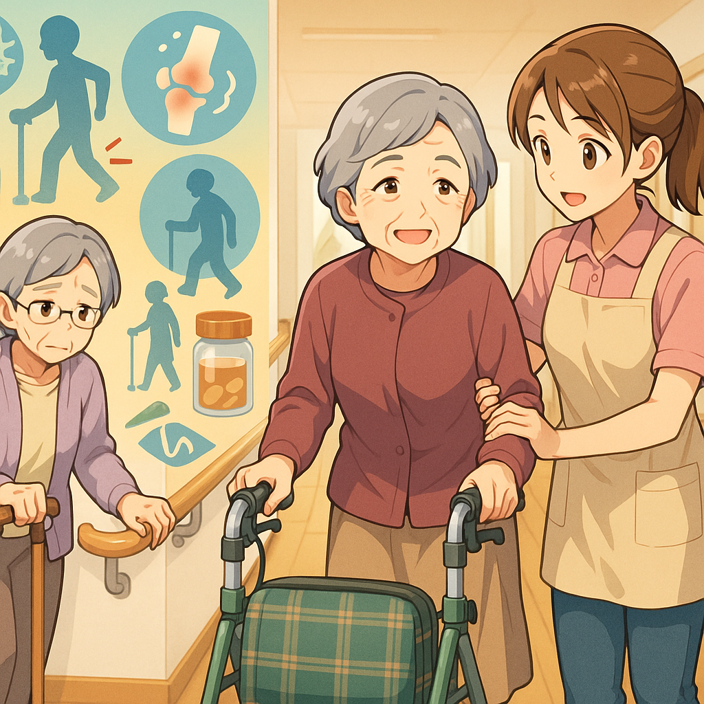 手すり・杖・シルバーカーで歩行困難を軽くする在宅介護の3ステップ