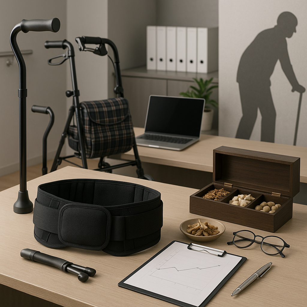 皆歩対策・結果ベルトと西宮薬草園薬局で歩行困難と腰痛をやさしく支える