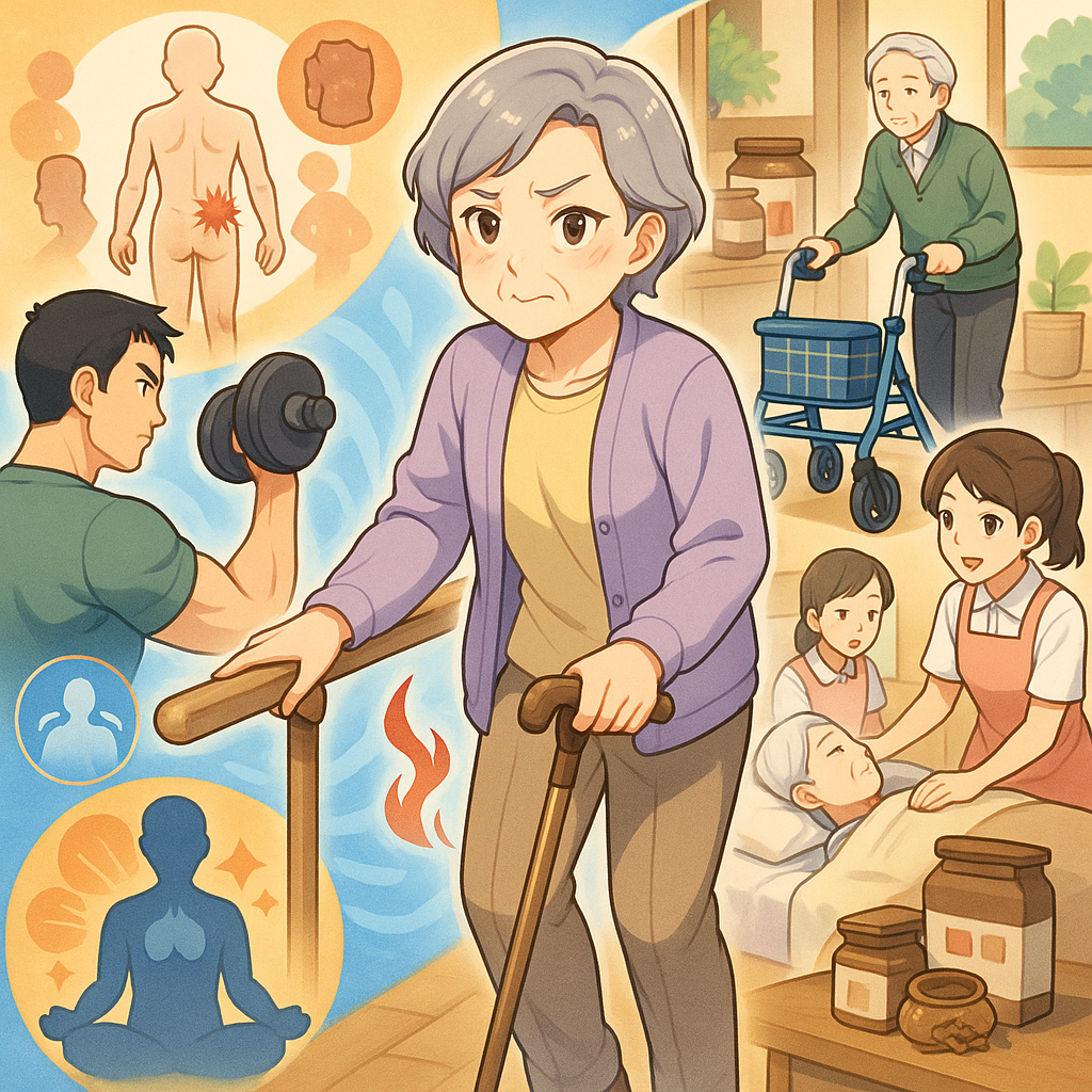 皆歩対策で歩行困難をやわらげる手すり・杖・シルバーカー活用