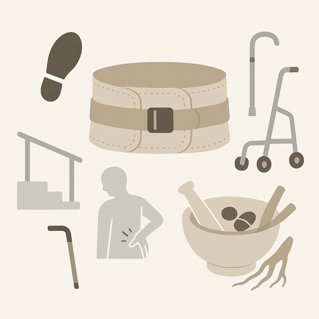 皆歩対策と結果ベルトで歩行困難を軽く—40年以上の知見と漢方