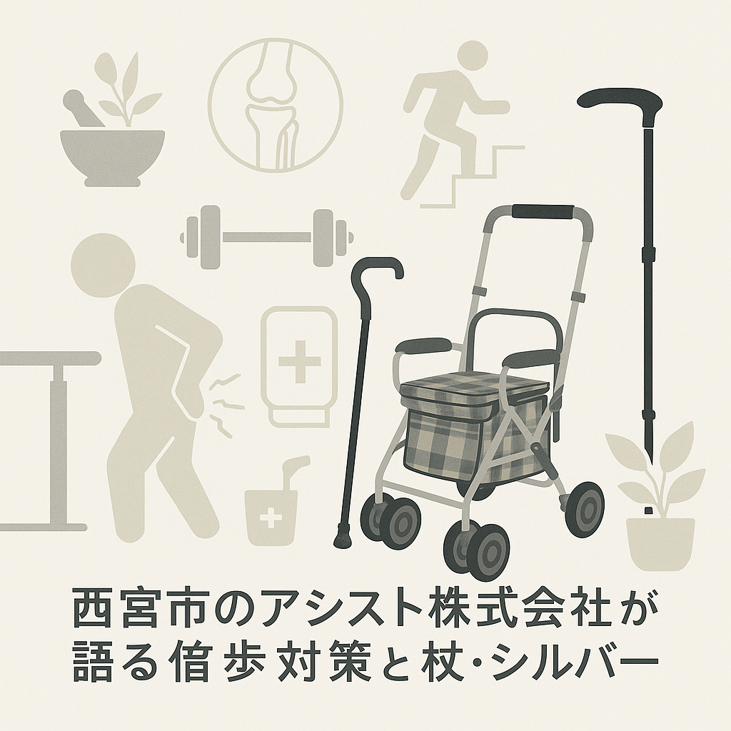 西宮市のアシスト株式会社が語る皆歩対策と杖・シルバーカー