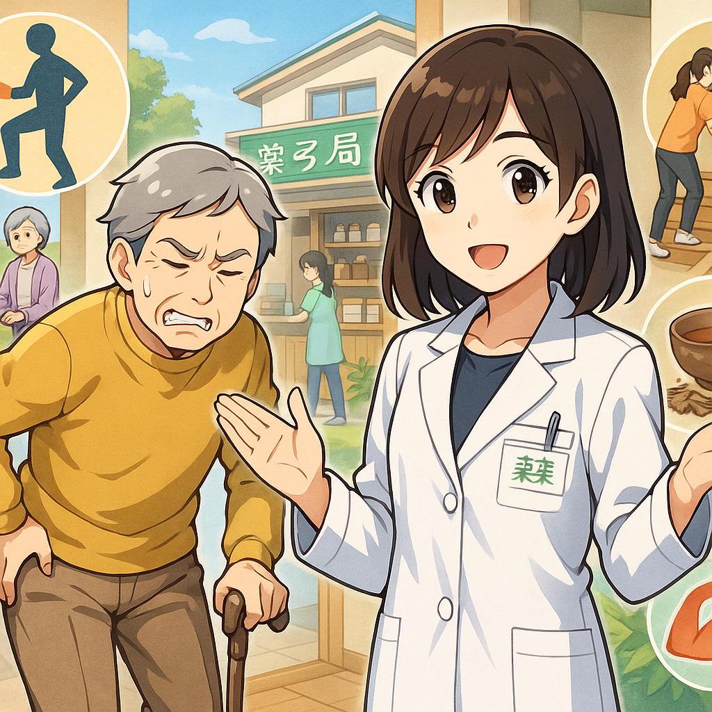 西宮・皆歩対策で腰痛ケア 40年以上の漢方薬局の工夫